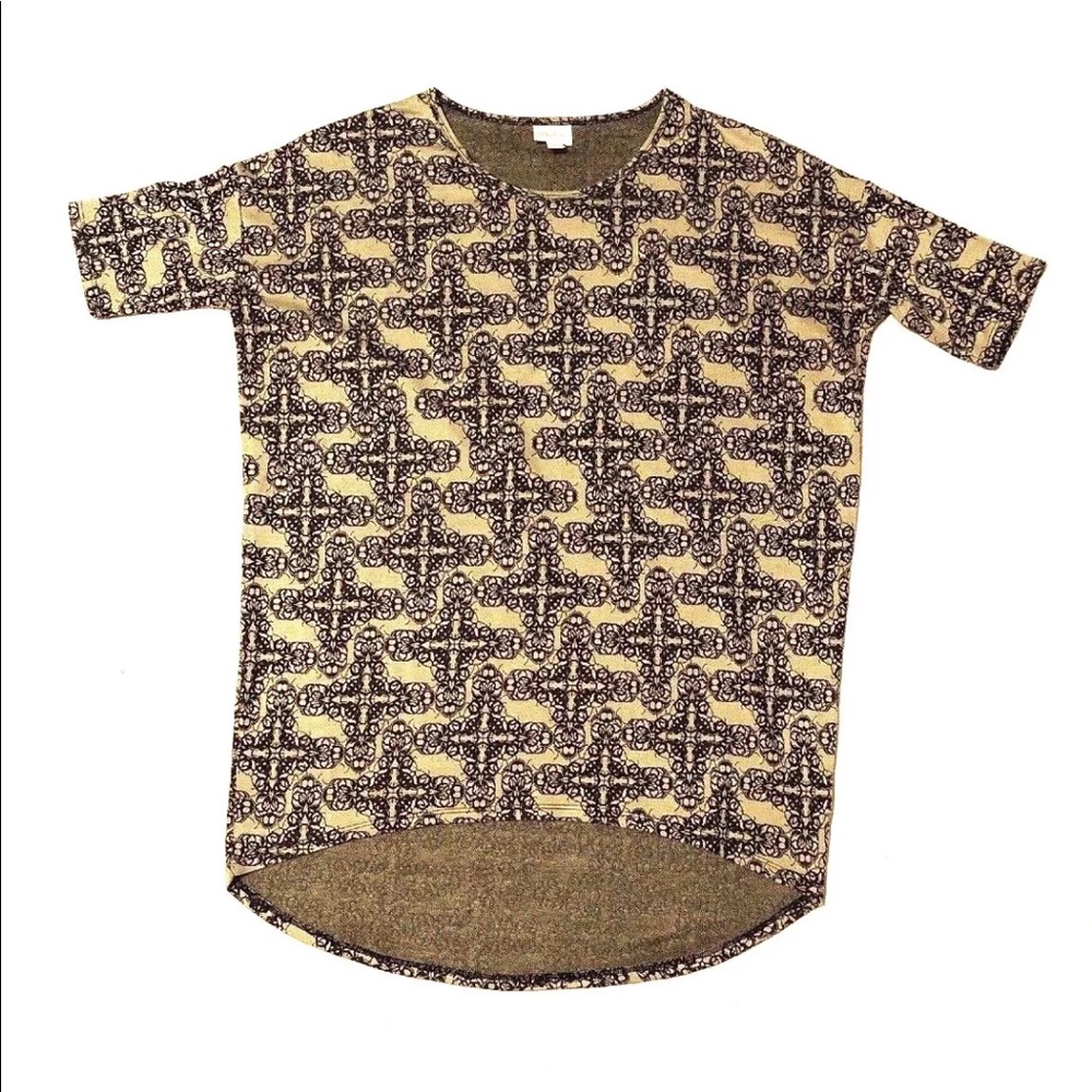 Lularoe Irma tunic shirt jacquard cross top